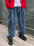 Unique Washed Two-Tuck Denim