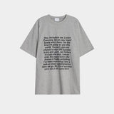 English lettering short sleeve t-shirt