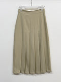 Doe Pleated Long Skirt