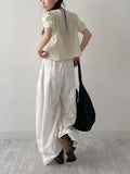 Harem Strap Balloon Fit Wide Pants