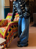 Cloud brush graphic knit