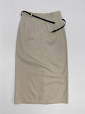 [Belt SET] Cotton H-line Long Skirt