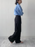D-Ring Two Tuck Long Wide Slacks