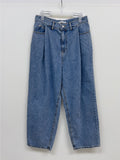 [unisex] Bene Pintuck Wide Denim Pants