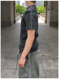 Finer Shoulder Panel Washed Short Sleeve T-shirt