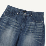 Brushed Slub Wide Denim Pants