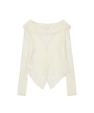 Ruffled Drape Cardigan