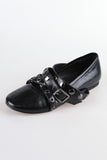 Punching stud strap shoes