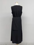 [Wrap Skirt SET] Joanne Sleeveless Wrap One Piece