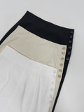 Cookie Button H-Line Long Skirt