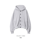 Rud double-button hooded zip-up
