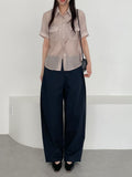 Curved Cotton Barrel Pants