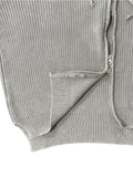 Here washing hood knit zip-up