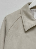 Raglan suede short blouson