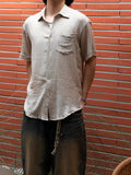 Sage Linen Half Shirt
