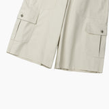 Rough-cut Bermuda shorts