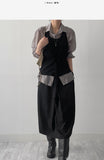 Button Halter Knit Bustier