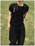 Sword Henley Neck Ringer Short Sleeve T-shirt