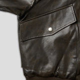 Pita Leather Hoodie Jumper