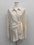 Tare Slit Wrap Blouse