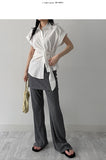 Pleated Layered Banding Pants