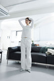 white snap denim