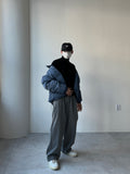 Waistbandless Two-Tuck Wide Denim
