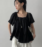Prin Unbalanced Flare Blouse