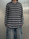 Damage Stripe Knit Tee