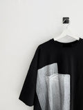 Dark Black Brush Half T-shirt