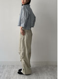Tartan Check Three Quarter Crop Shirt
