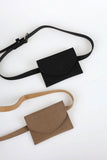 Suede card wallet belt
