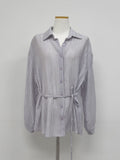 Pleated Strap Loose Fit Blouse