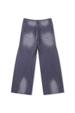 Button-fly wide denim pants