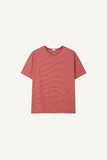 Striped cropped cutoff t-shirt