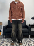 Paneled Incision Washed Denim