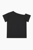 Off-shoulder boxy T-shirt
