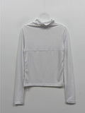 Half Moon Ribbed Half-Pola T-Shirt