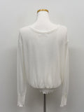 Clips U-neck See-through Knit
