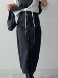 [Setup Available] Stitch Banding Long Skirt