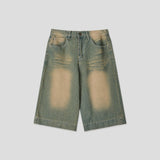 D-Ring Sand Washed Bermuda Denim