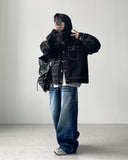 Bell Stitch Work Hood Jacket