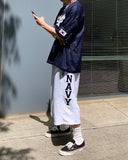 NAVY Embroidered Bermuda Pants