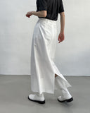 Slit slacks long skirt