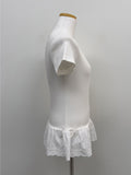 Lace Frill Short Sleeve T-Shirt