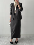 [Setup Available/Three-Piece] Bird H-Line Long Skirt