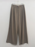 [Summer ver.] T-shirt with double-pleated long wide slacks