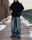 Frang washed denim pants