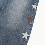 Star side patch denim pants