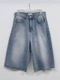 [unisex] 842 Washed Bermuda Denim Pants
